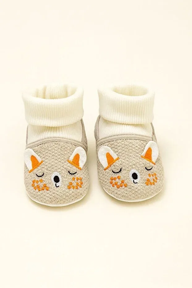 Детские пинетки вязаные для новорожденных Minissa Baby Kids, Beige