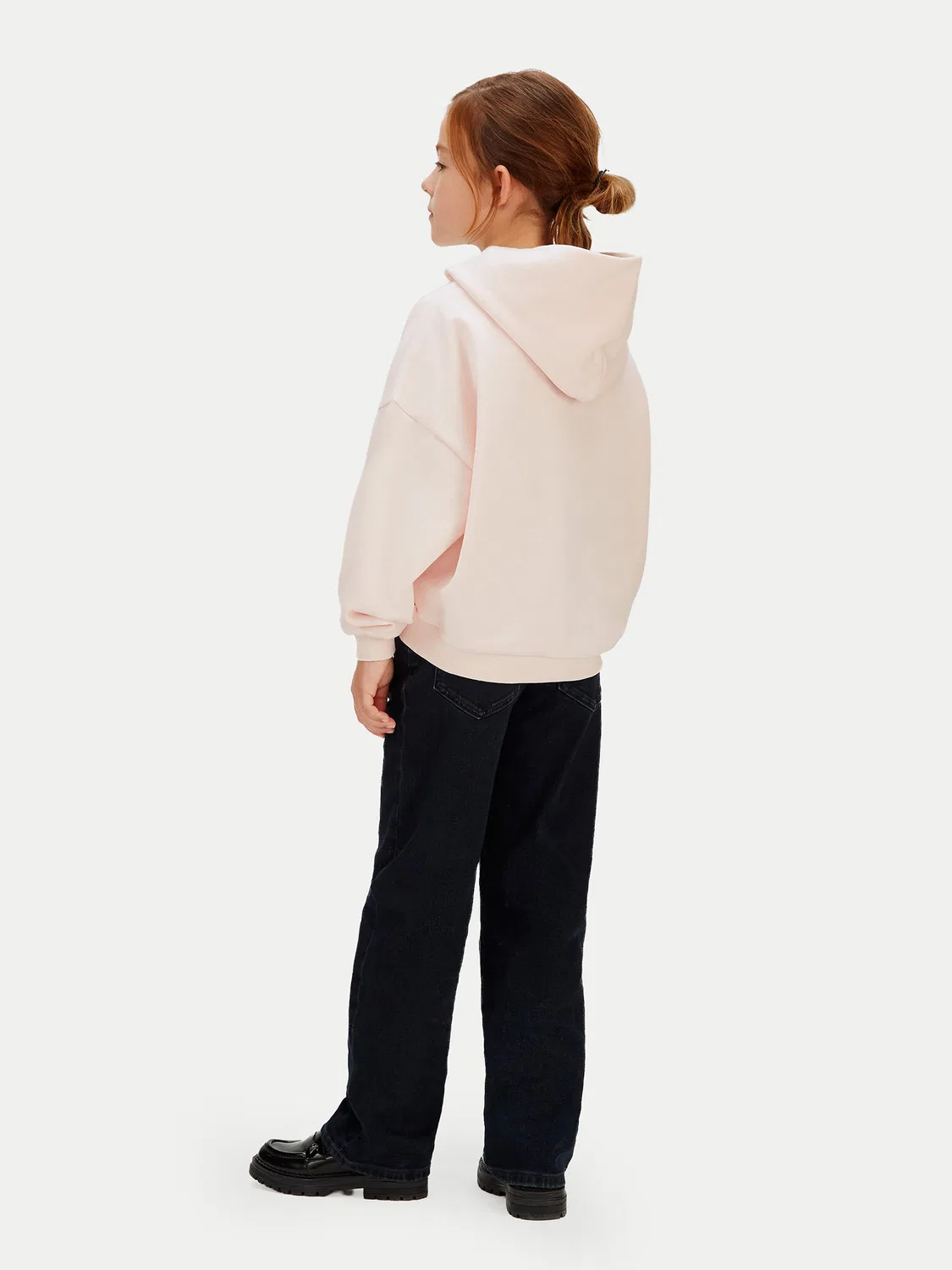 Свитшот свободного кроя для девочки Oval Calvin Klein, розовый — фото 3