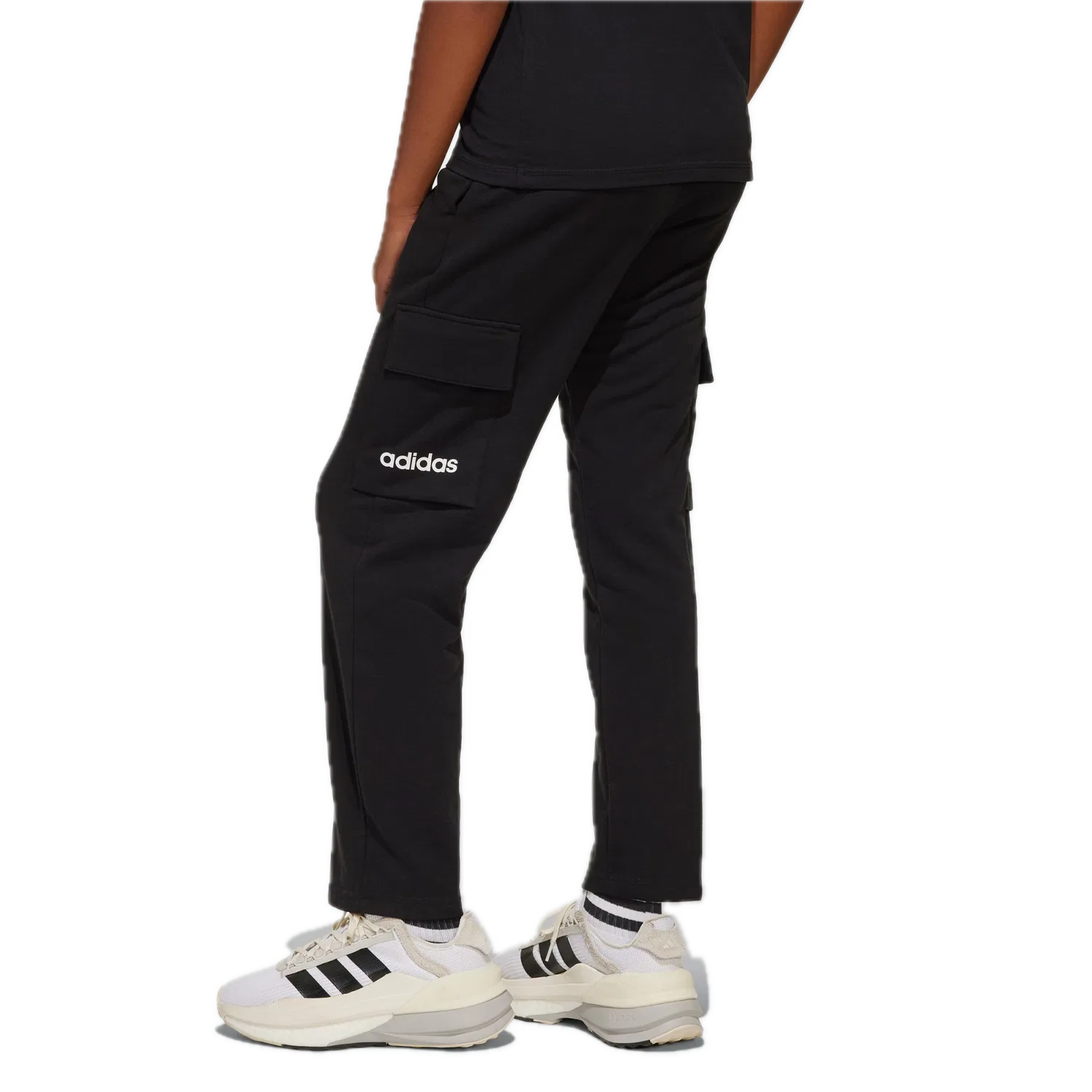 Детские карго-брюки свободного кроя Adidas, черный — фото 3