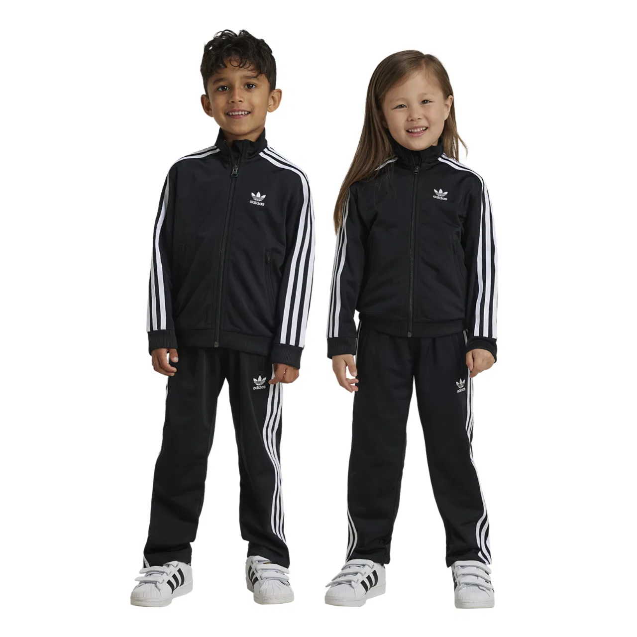 Спортивный костюм для мальчиков Firebird Tracksuit Adidas, черный/белый
