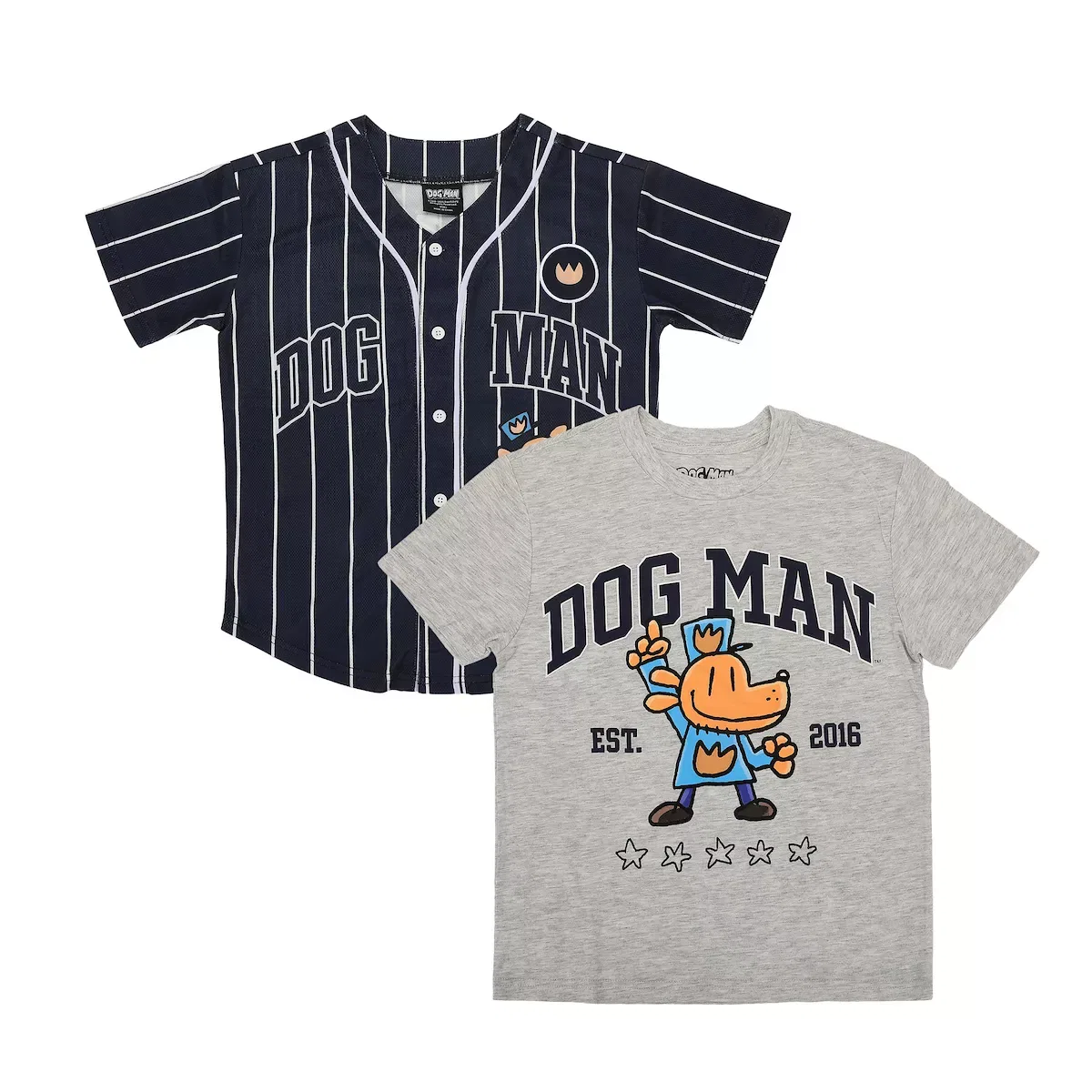 Детский комплект футболок с принтом Dog Man 16 Dog Man, Dog Man 16