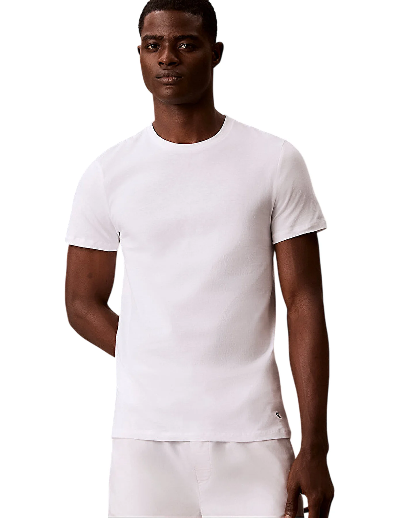 Комплект футболок Calvin Klein S/S Crew Neck 3 шт, черный/розовый/белый — фото 3