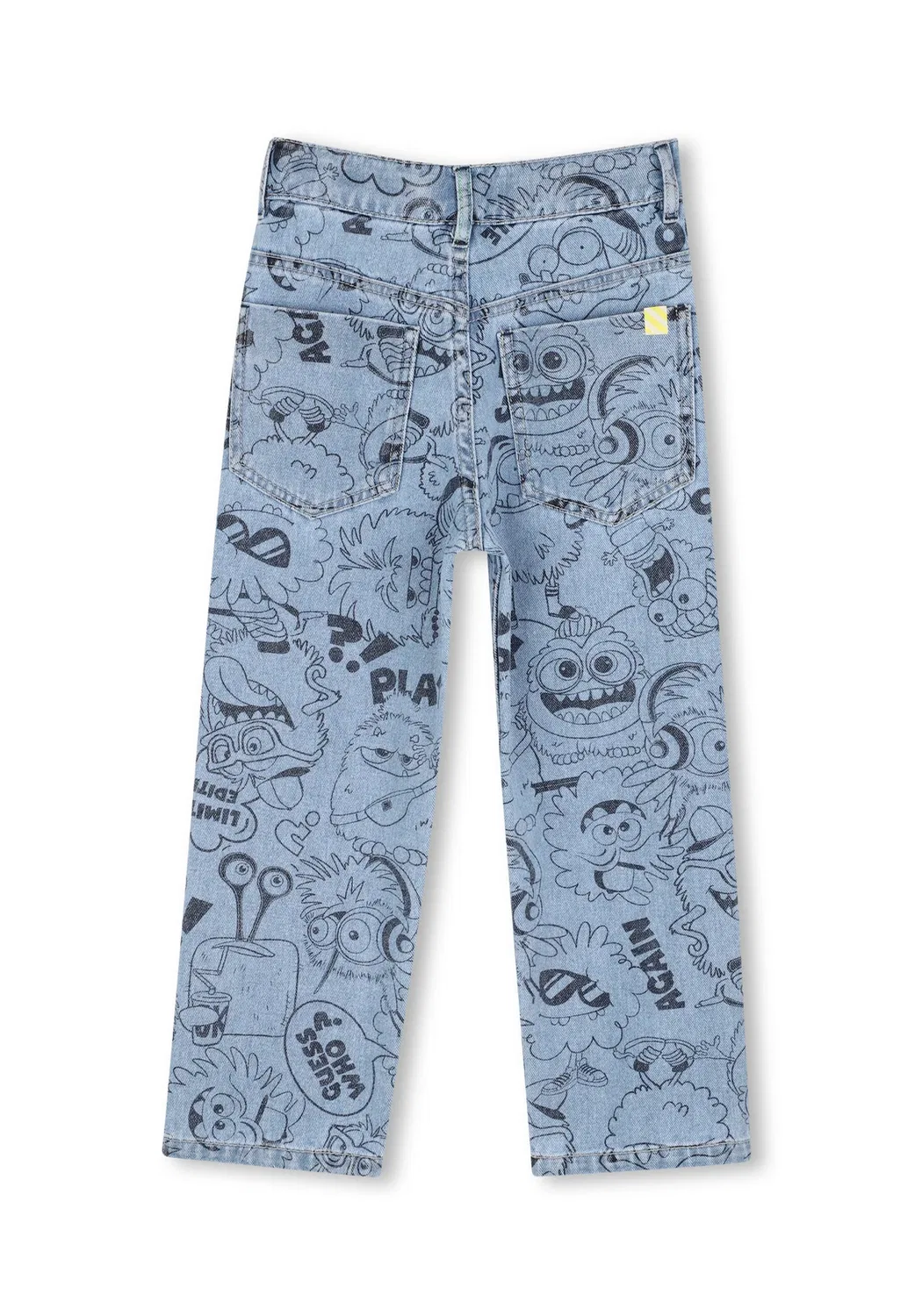 Pantalon en denim - джинсы свободного кроя Billieblush, Double Stone Bleach — фото 3
