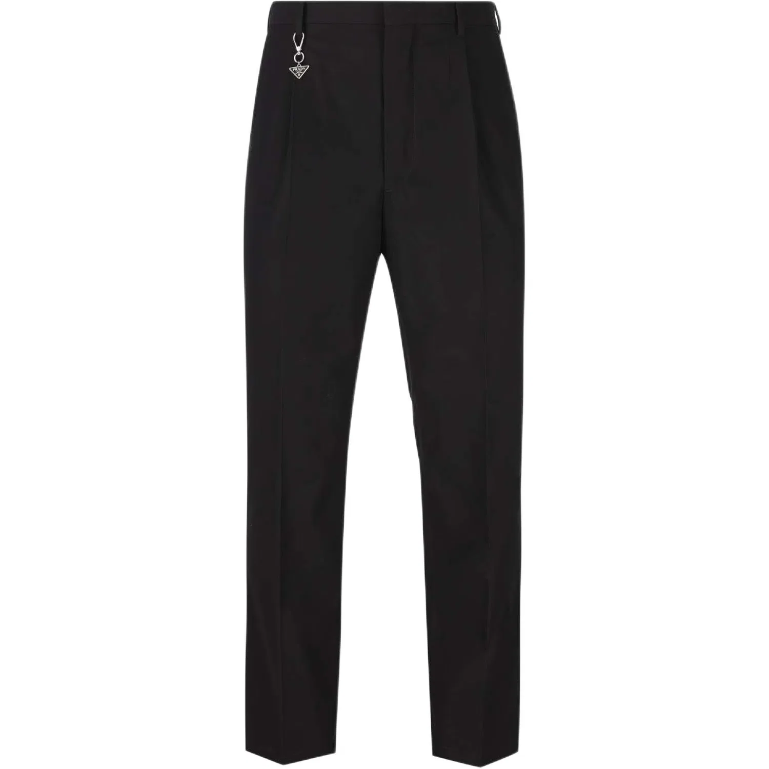 Повседневные брюки прямого кроя, PRADA, Black