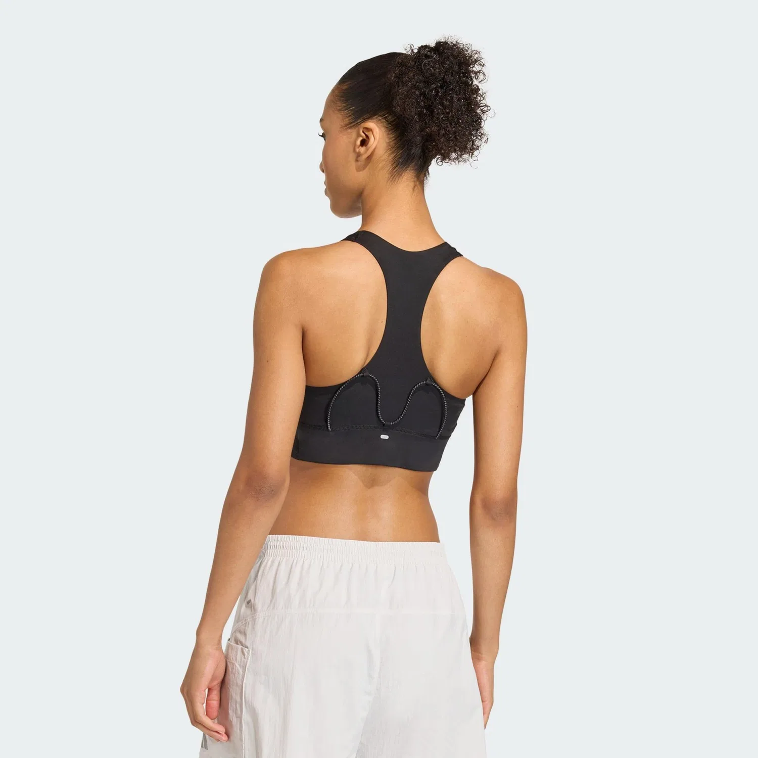 Женский спортивный бюстгальтер с средним уровнем поддержки adi365 Running Pocket Medium Support BH Adidas, Черный — фото 3
