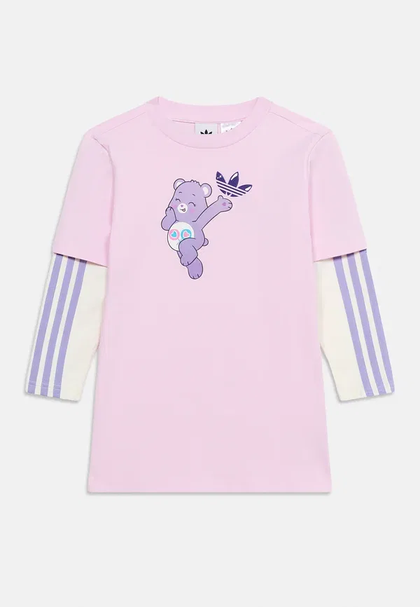 Детское платье-футболка - трикотажное платье Adidas Originals, белый — фото 3