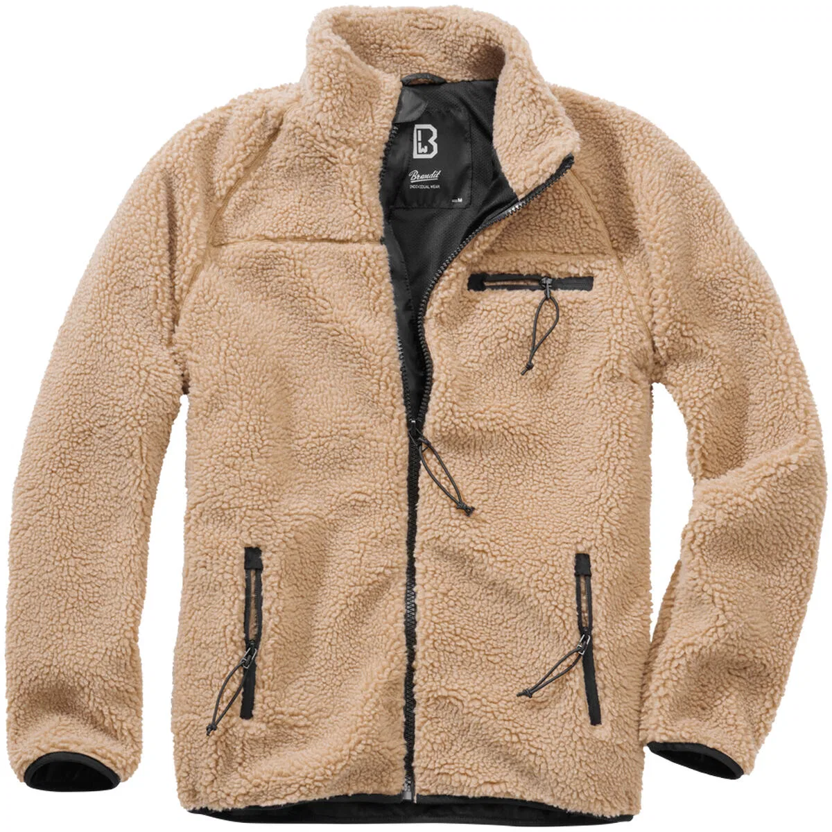 Мужская куртка из флиса Brandit Teddyfleece, Beige — фото 3