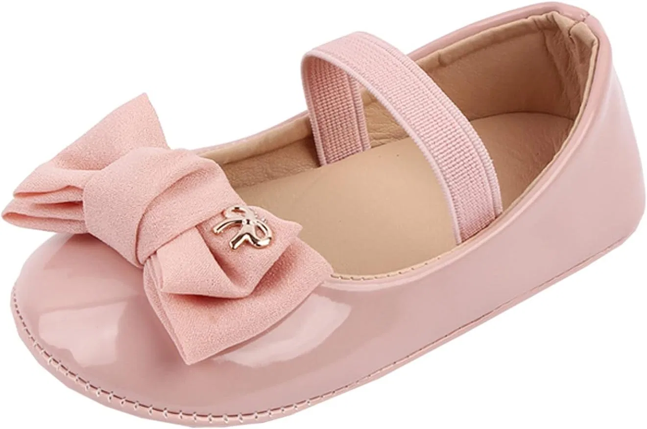 Детские туфли для девочек с бантом Princess Dress Mary Jane, Pink