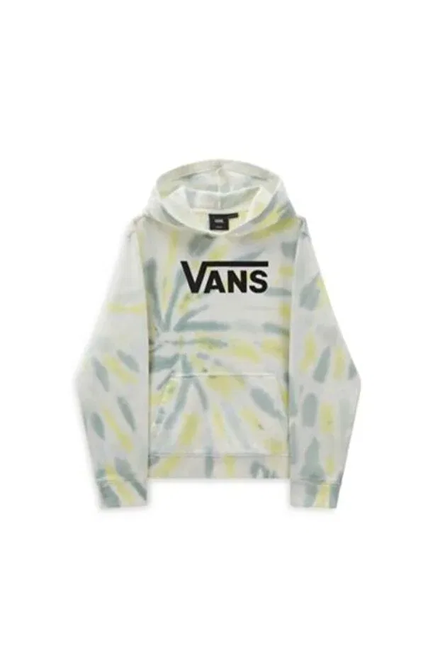 Детское худи с принтом Spiral Tie Dye Vans, Iceberg Green