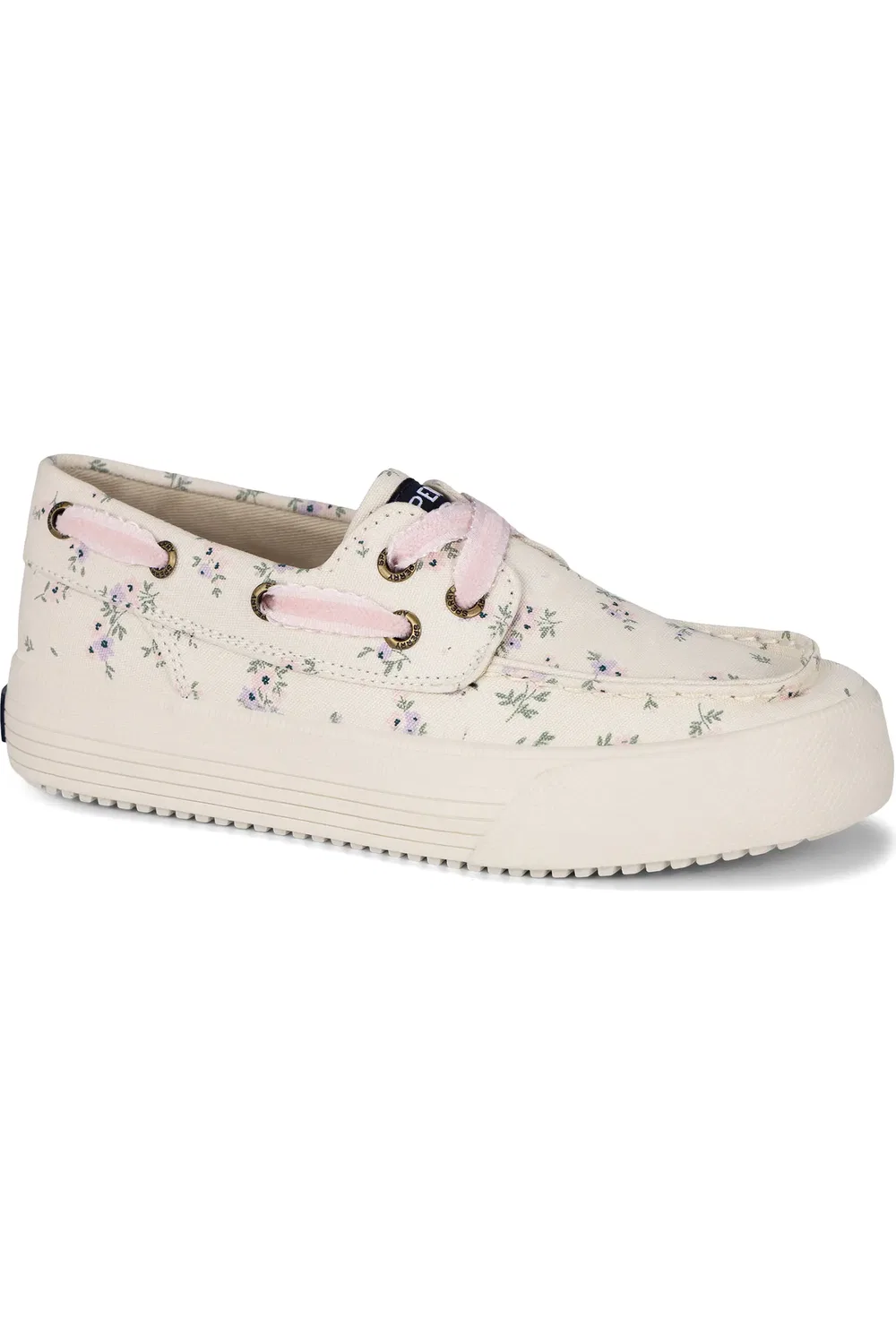 Детские туфли-лодочки на платформе с системой шнуровки 360° Bahama Platform Sperry, Bone Disty Floral