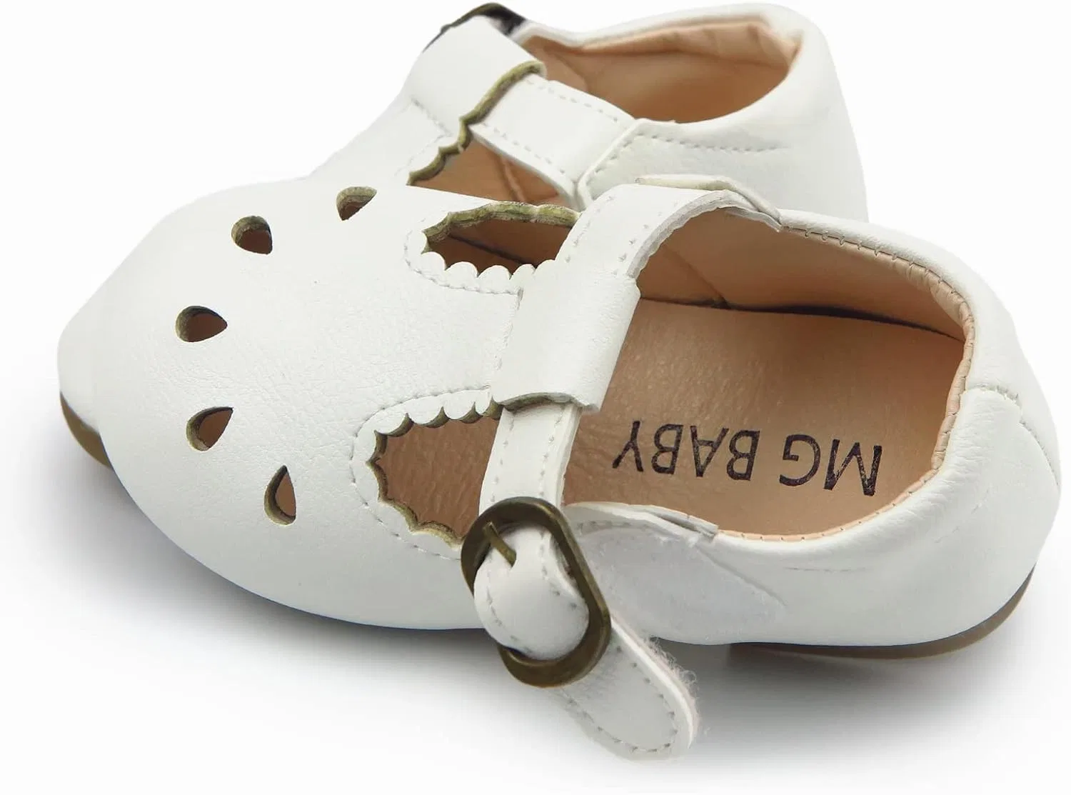 Детские туфли Мэри Джейн с бантом для девочек WILLFUN, White — фото 4