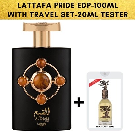 Al Qiam Gold EDP - Eau De Parfum 100 мл с новым дорожным набором Eternal Oud Experience 20 мл унисекс от Lattafa Perfumes — фото 2
