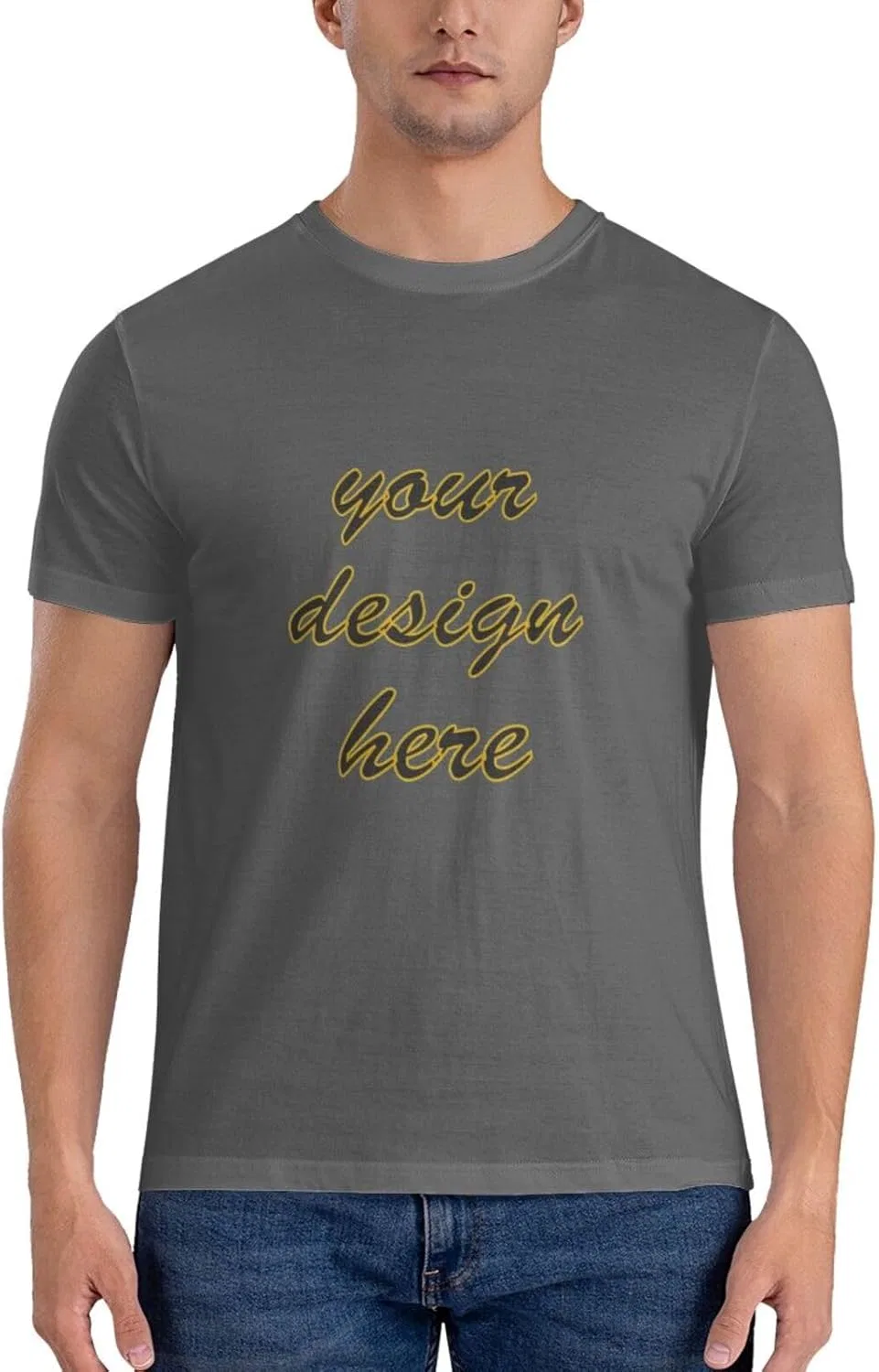 Футболка хлопковая для мужчин, Deep Heather