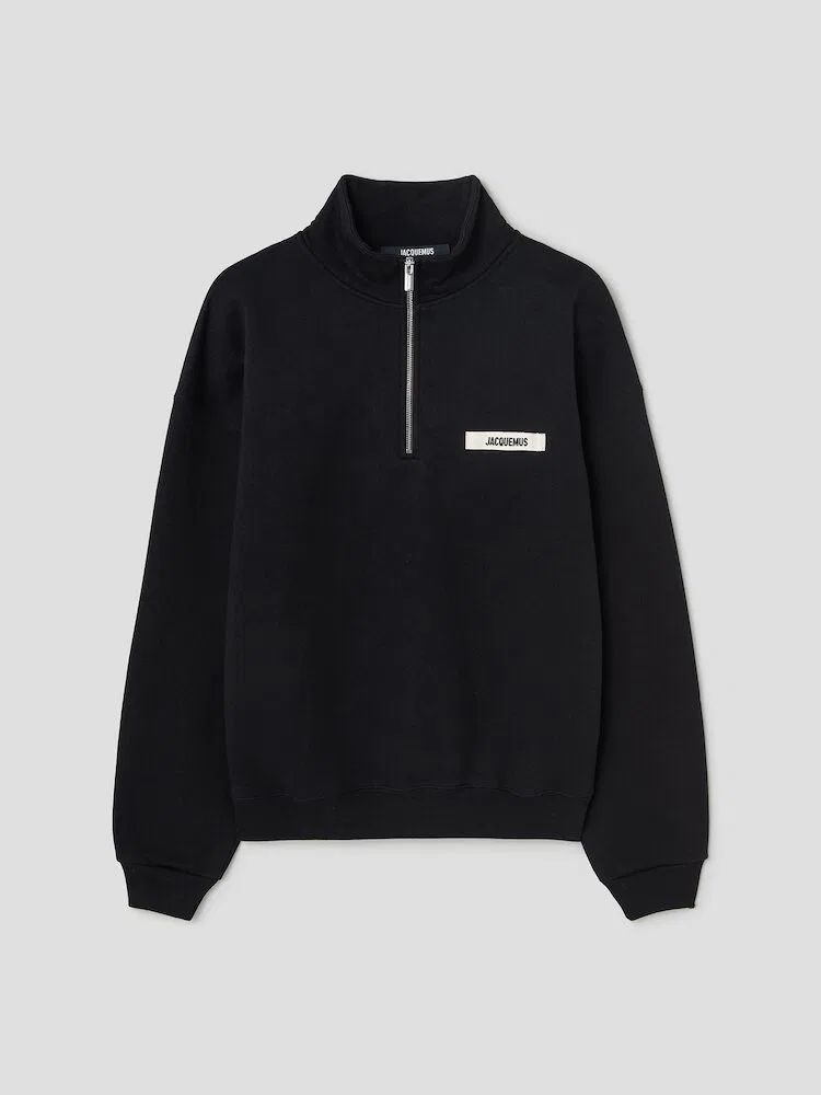 Свитер с воротником-стойкой JACQUEMUS, Black