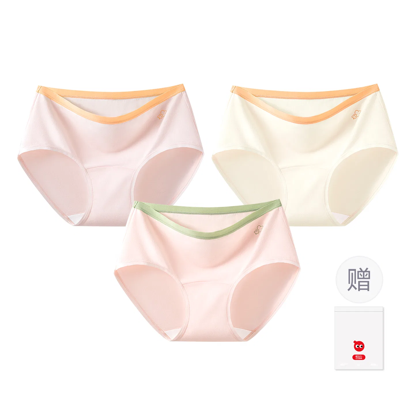 Детские трусы для девочек хлопковые Red bean, Light Yellow Pink Pink
