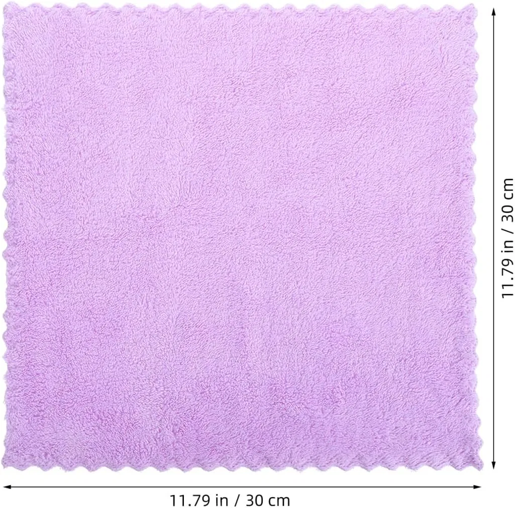 Набор мочалок для лица, 10 шт, Generisch, 30x30 см, мультиколор — фото 2