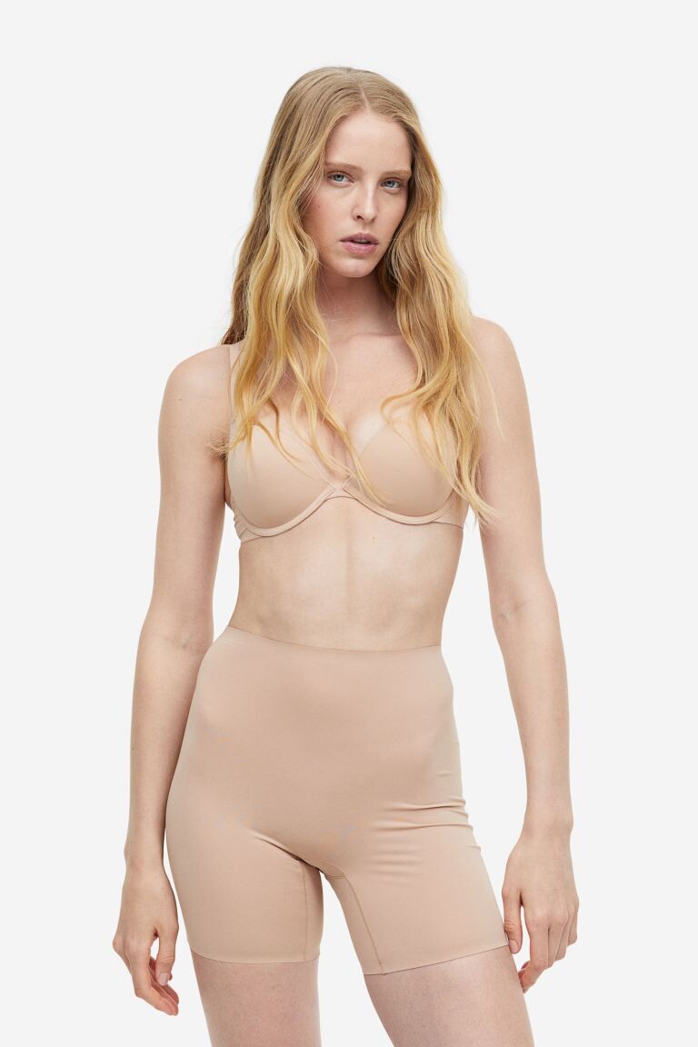 

2 пары байкерских шорт H&M, светло-бежевый
