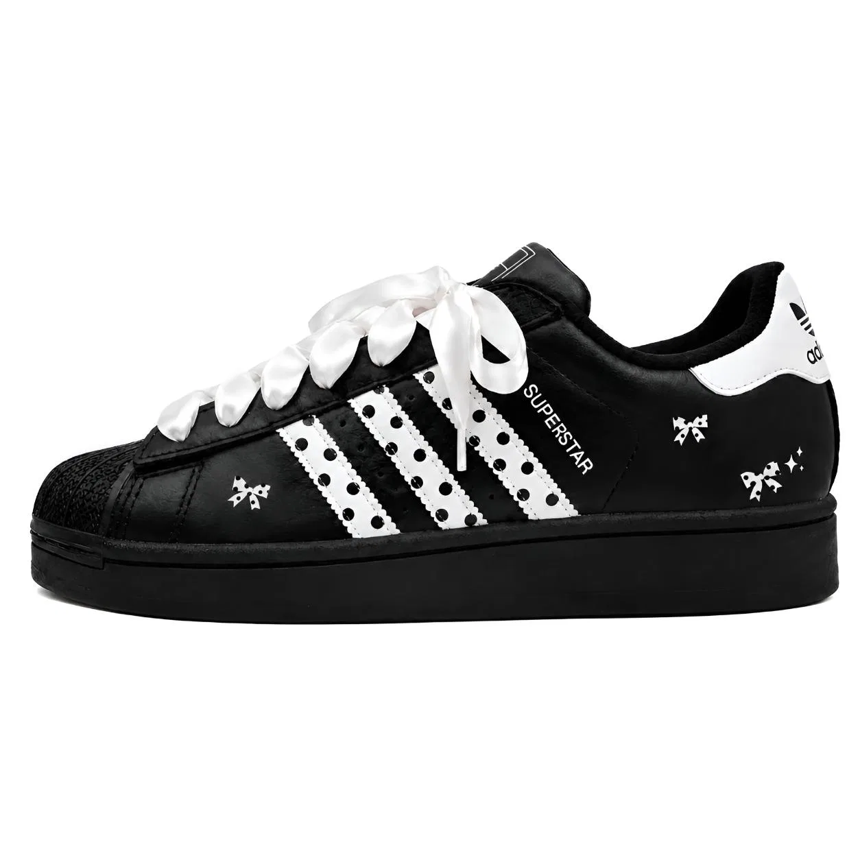 Детские кеды для скейтбординга с принтом Superstar 2 Adidas Originals, Black — фото 3