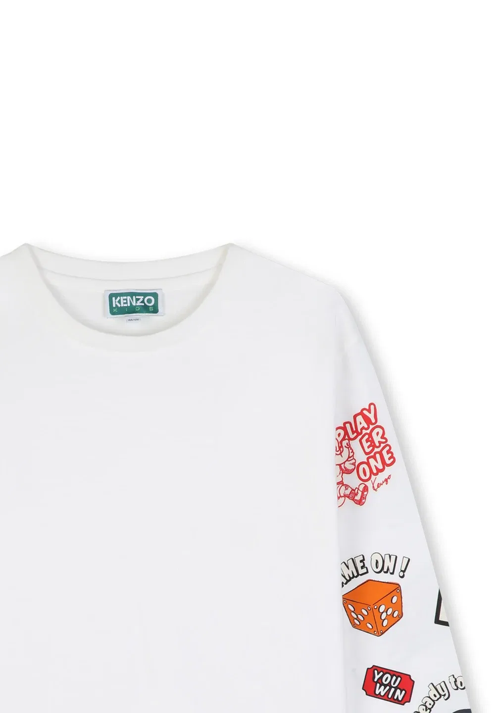 Tee-Shirt manches longues - футболка с длинными рукавами Kenzo Kids, Offwhite — фото 3