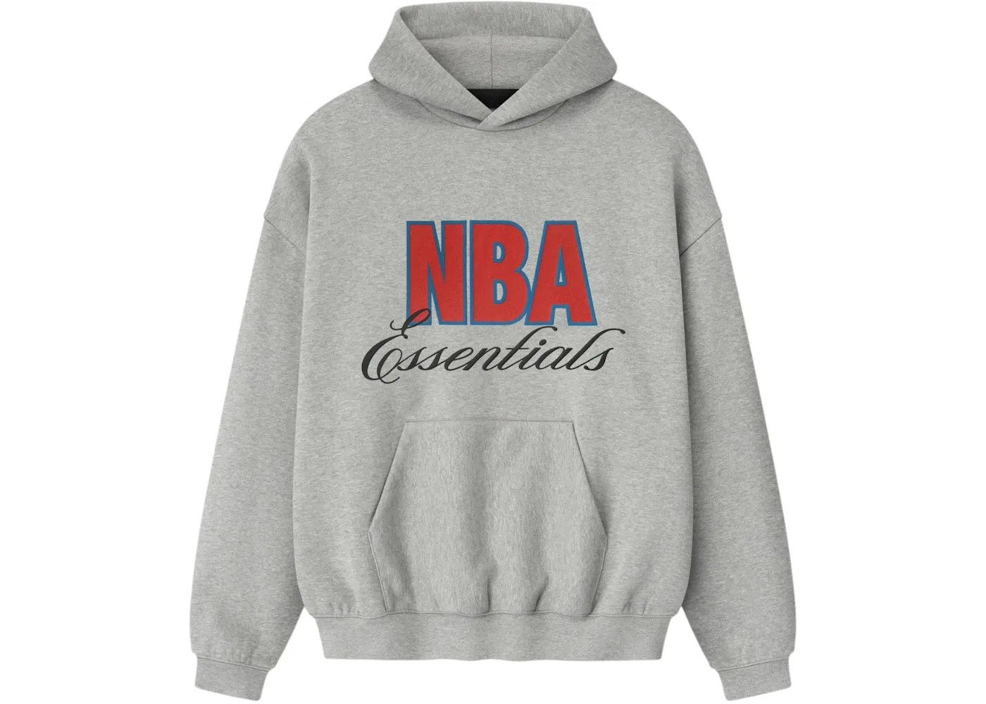 Мужское худи с принтом Fear of God Essentials NBA 90s Hoodie Fear of God, Concrete Heather