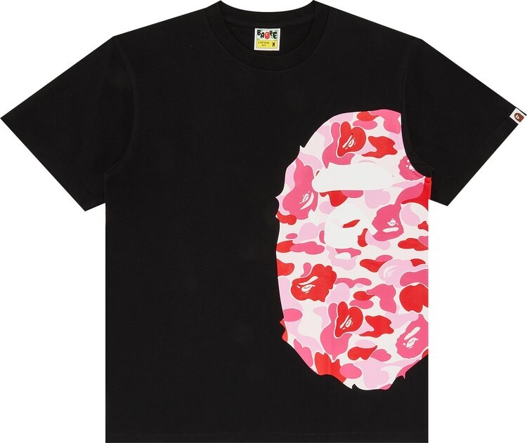 

Футболка BAPE ABC Side Big Ape Head Tee 'Black/Pink', черный