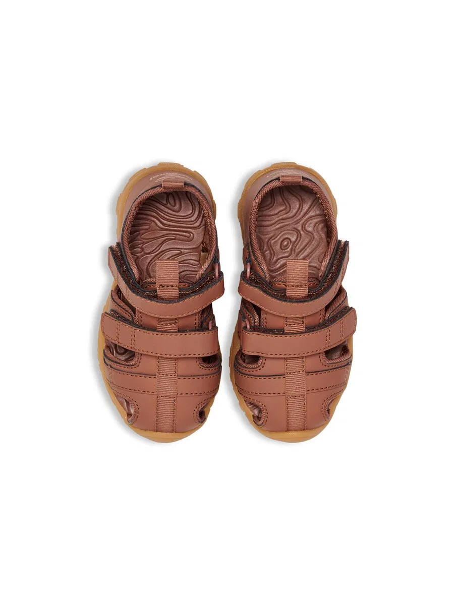Сандалии Hummel First-Step на липучках, сиреневого цвета — фото 3