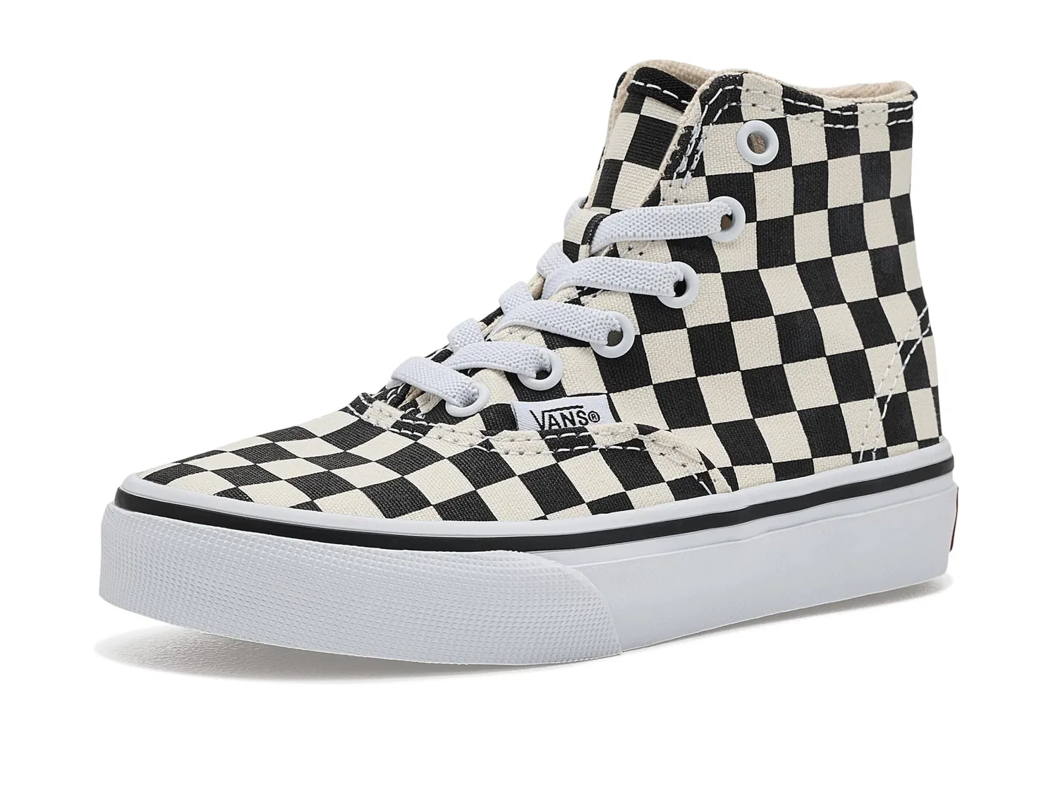 Кроссовки Authentic Hi 2.0 Zip (для маленьких детей) Vans Kids, Checkerboard Black/True White — фото 2
