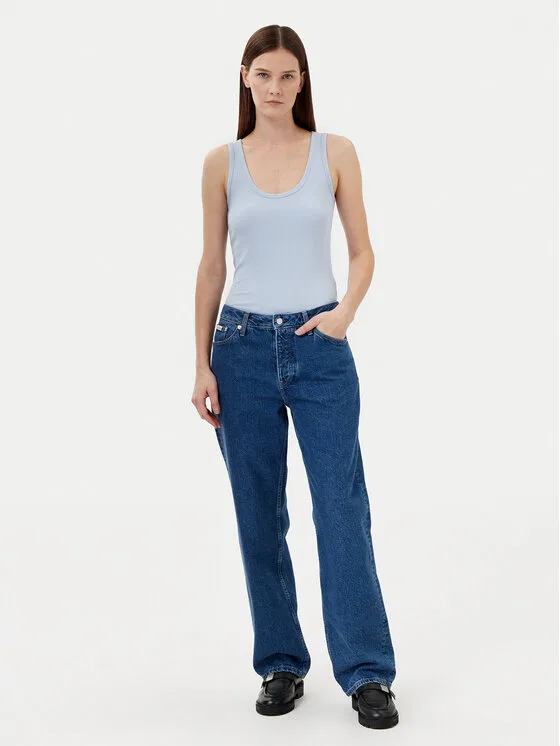 Топ slim fit Calvin Klein, синий — фото 2