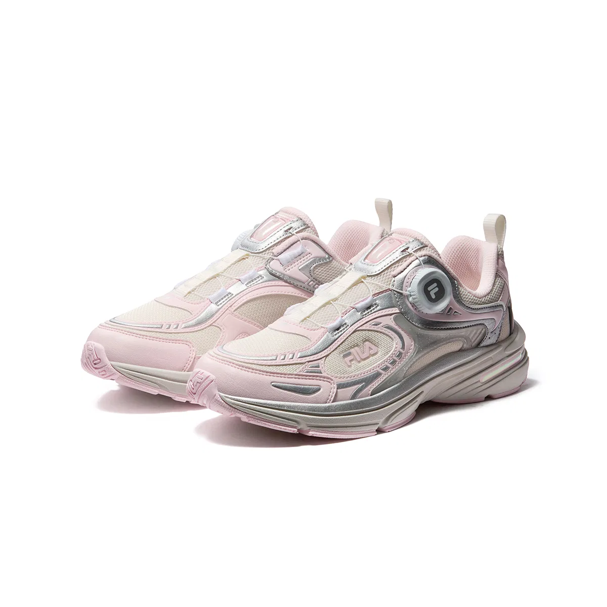 Детские кроссовки с принтом FILA KIDS, Milk White/Natural Mist Soft Pink — фото 4