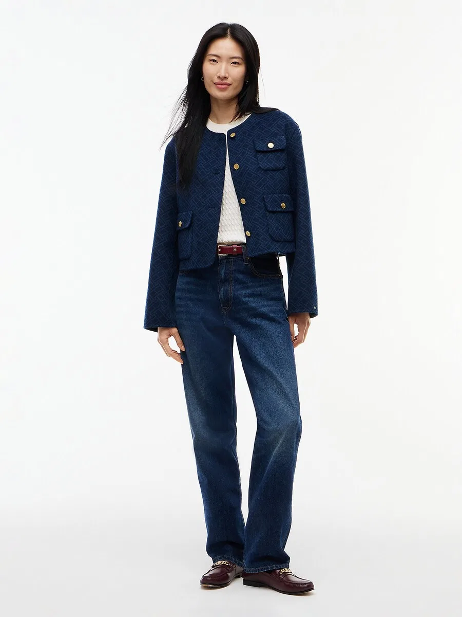 Куртка TOMMY HILFIGER межсезонья, синий, темно-синий — фото 4