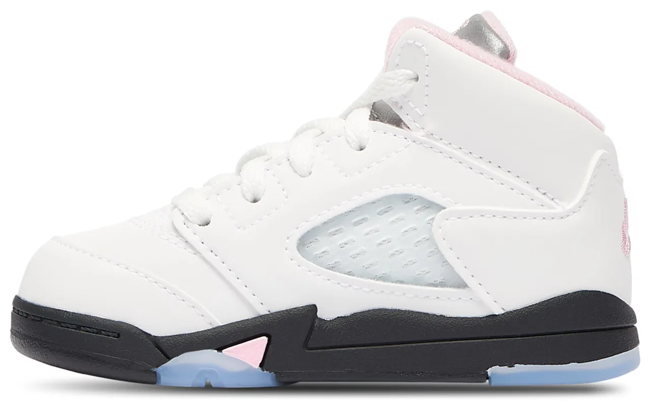 Кроссовки для мальчиков Retro 5 OG Jordan, цвет White/Soft Pink/Black — фото 2