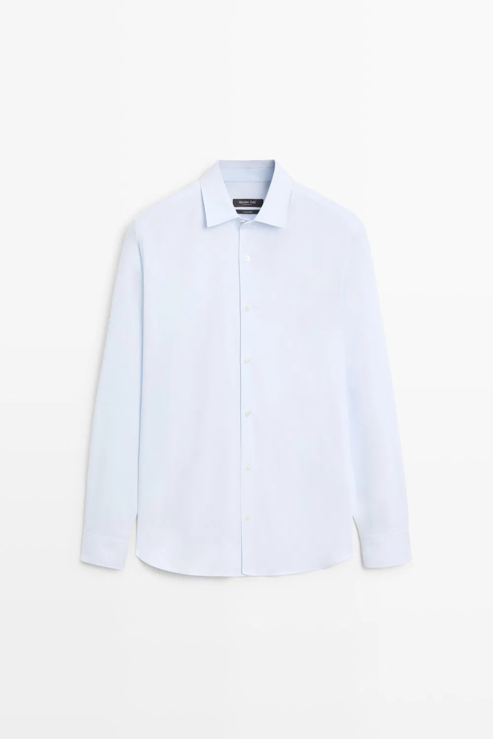 Рубашка Massimo Dutti 100% Cotton Regular Fit, небесно-голубой — фото 2