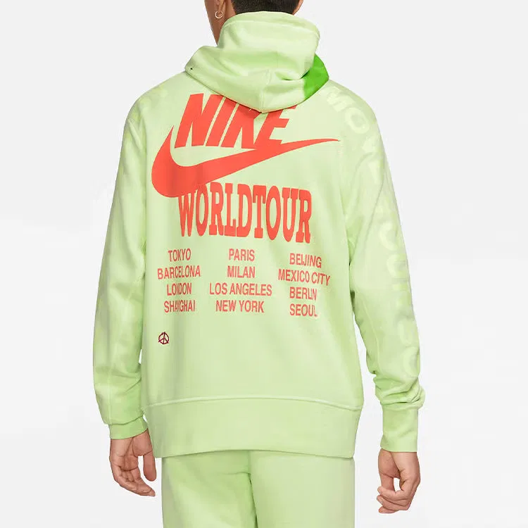 Пуловер спортивный с принтом алфавита Nike, зеленый — фото 4