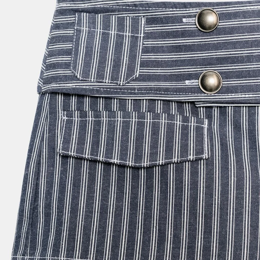 Женские шорты повседневные с принтом Sea Blue/White, ZARA, Sea Blue/White — фото 4
