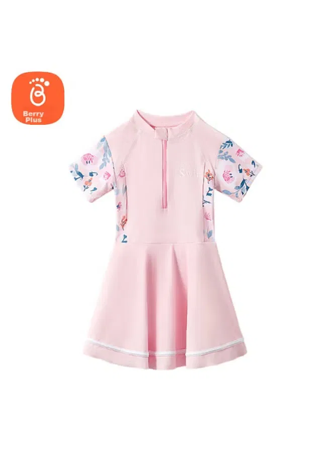 Купальник слитный с быстросохнущей тканью Babyprints, розовый