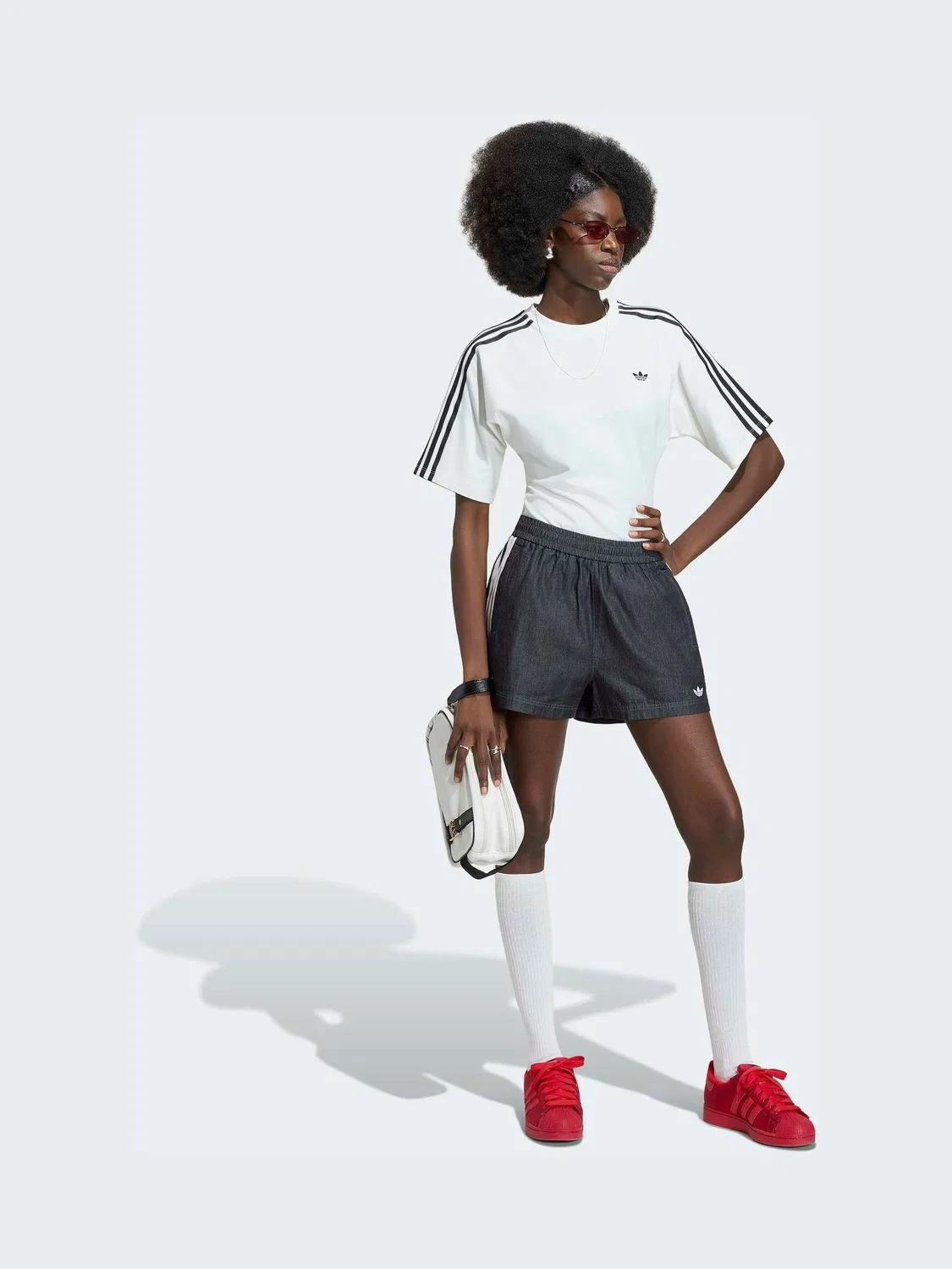 Шорты джинсовые Summer Glow, adidas Originals, черный деним
