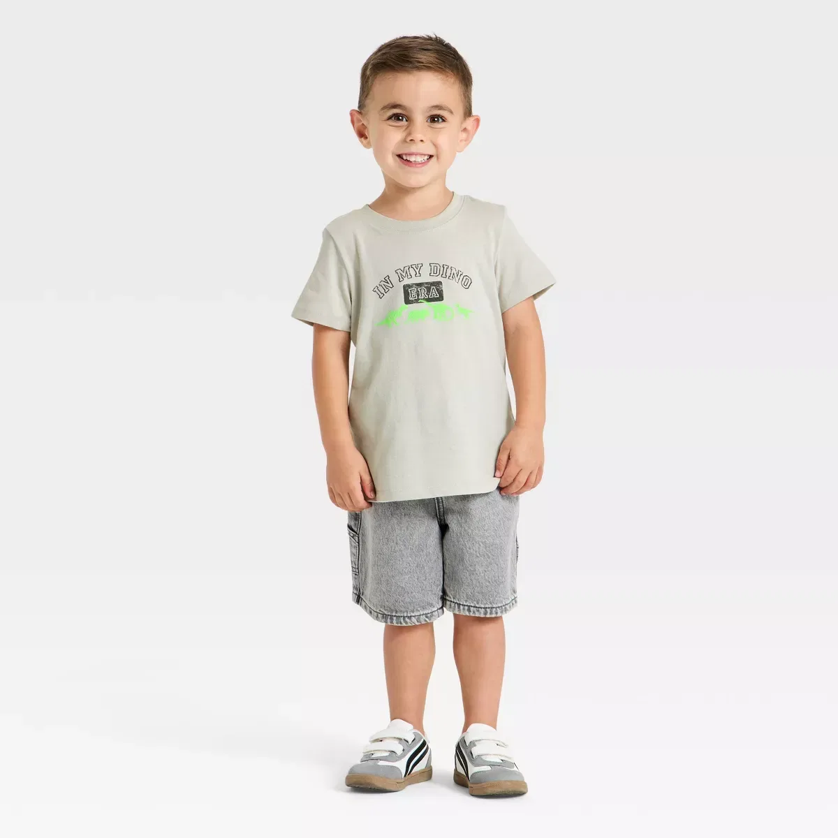 Детское футболка с коротким рукавом Classic T-Shirt INFANT/TODDLER BOY, Gray — фото 4