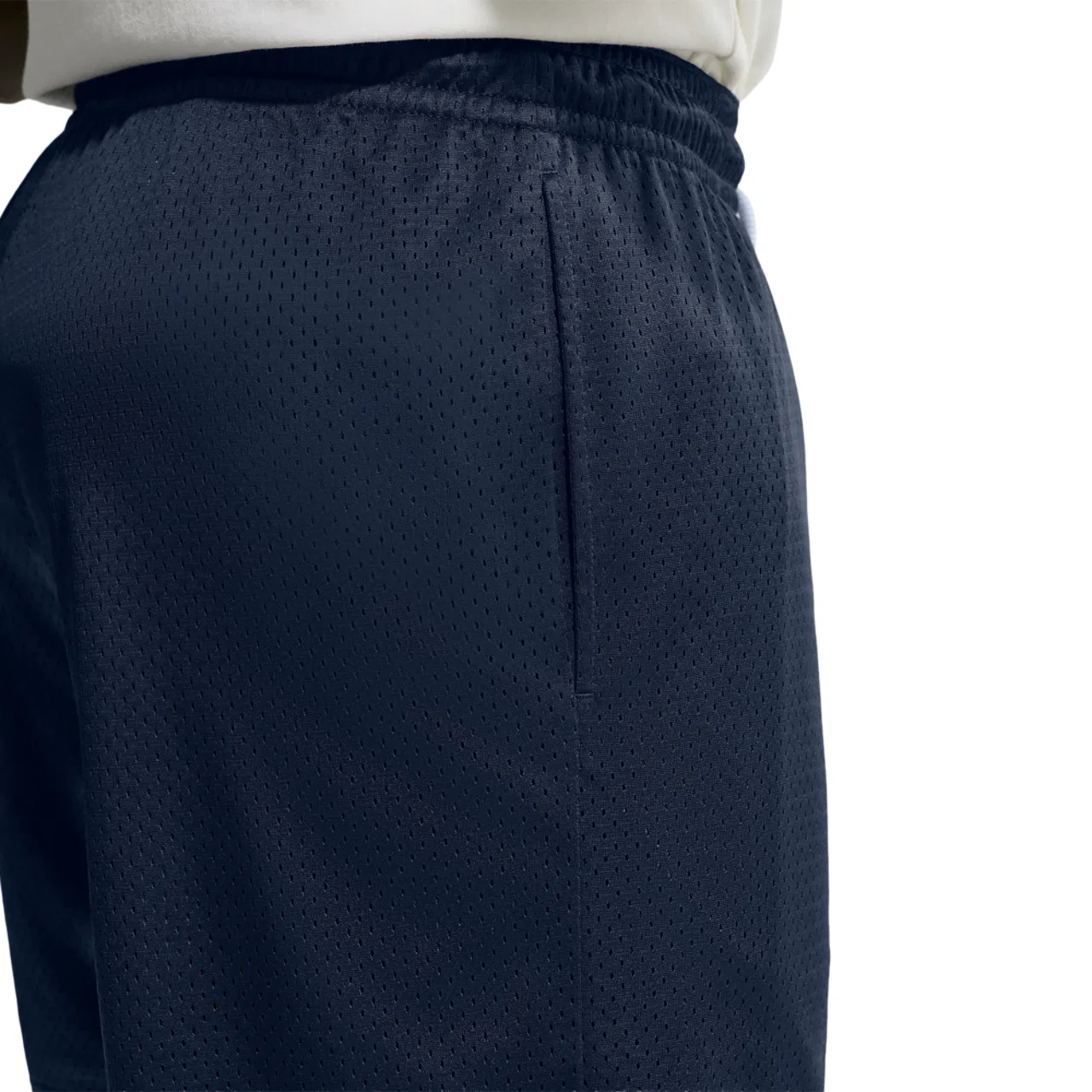 Мужские шорты Dri-FIT Standard Issue Mesh 5IN Nike, цвет Pale Ivory/Midnight Navy/Pale Ivory — фото 2