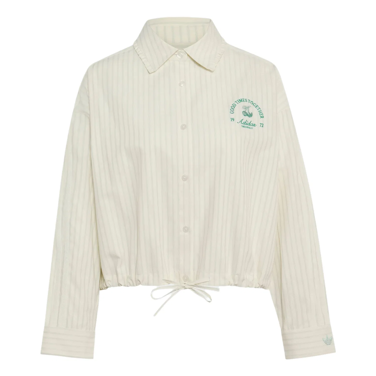 Женская рубашка с отложным воротником Jade White Adidas Originals, Jade White