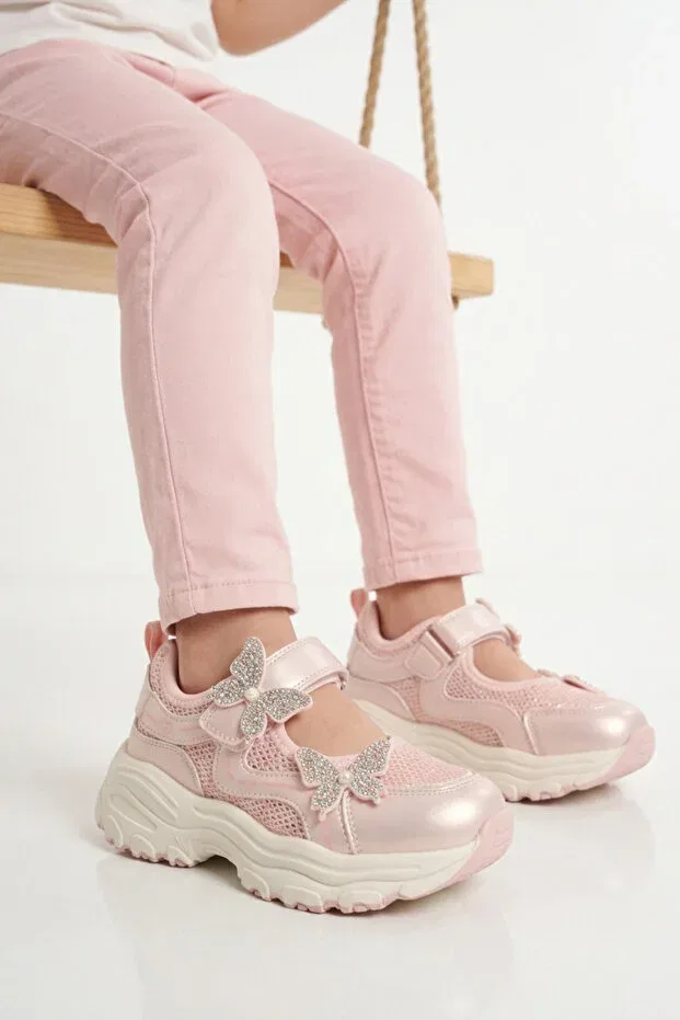 Детские спортивные кроссовки для девочек с липучками Marco Kids, Pink — фото 2