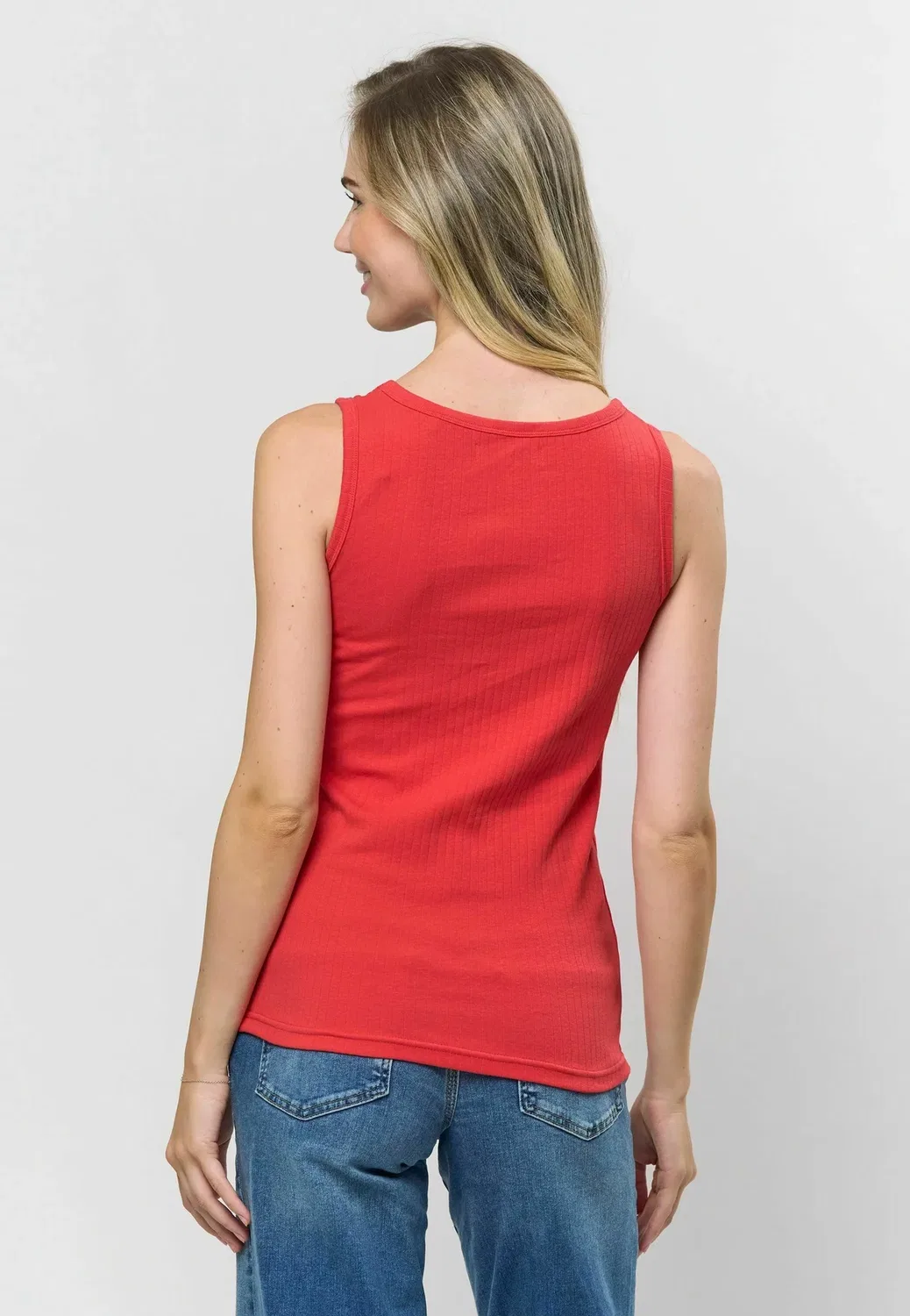Uwcasandra rib top - top U.S. Polo Assn., Poinsettia — фото 3