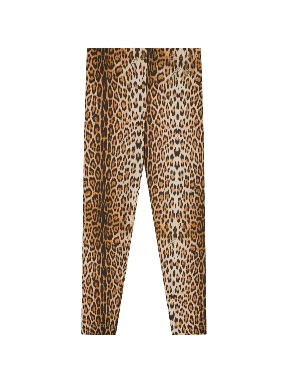 Легинсы с леопардовым принтом Roberto Cavalli Junior, коричневый