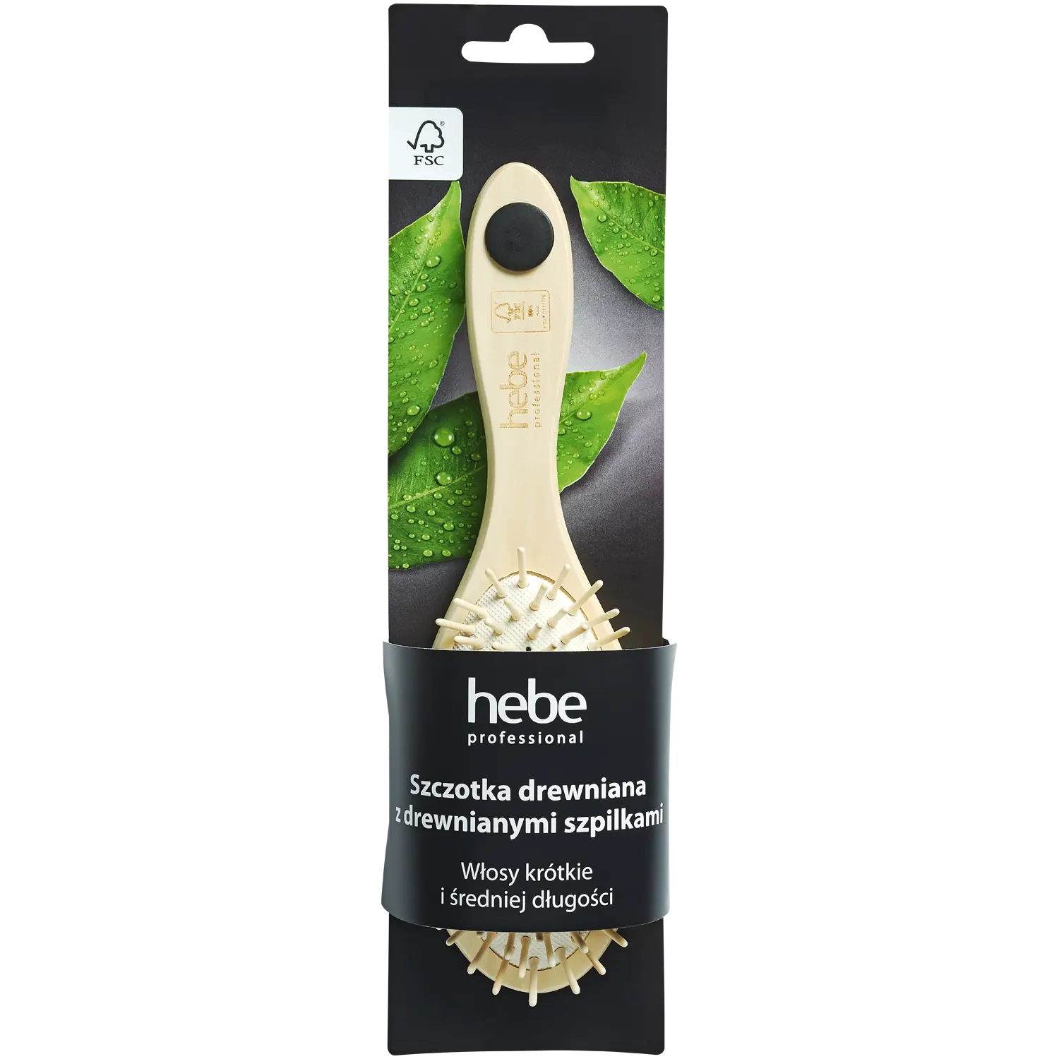 Hebe Professional щетка с деревянными шпильками для коротких и средних волос, 1 шт. — фото 3