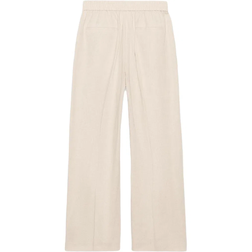 Женские брюки повседневные прямого кроя Light Beige ZARA, Светло-бежевый — фото 3