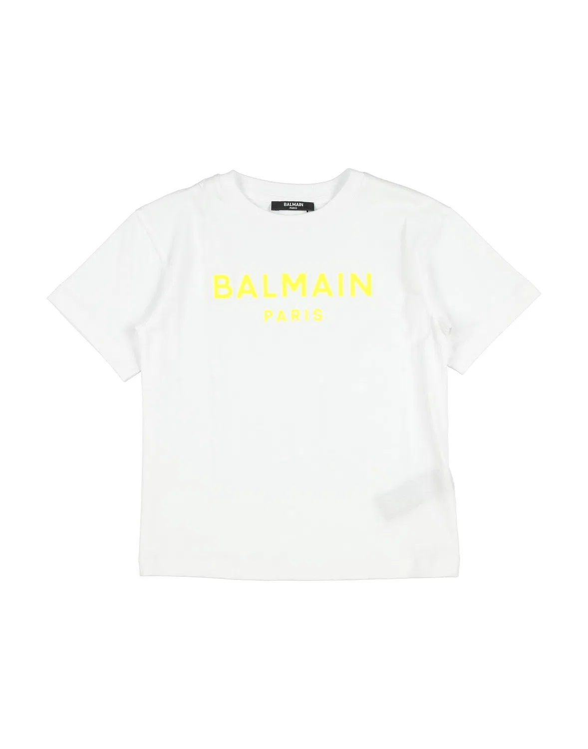 Футболка хлопковая с принтом Balmain, белый