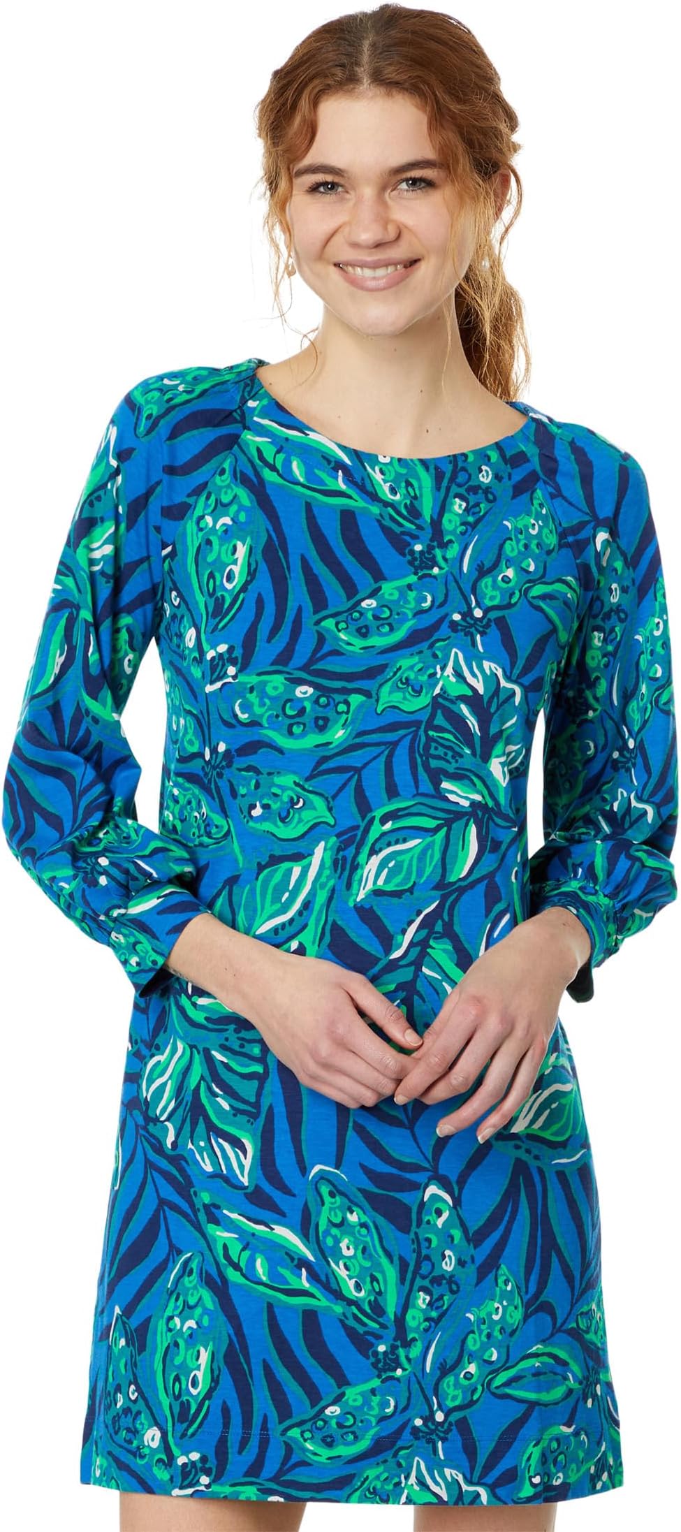 

Платье Lilly Pulitzer Elianna 3/4 Sleeve Dress, цвет Indigo Breeze Shady Gators