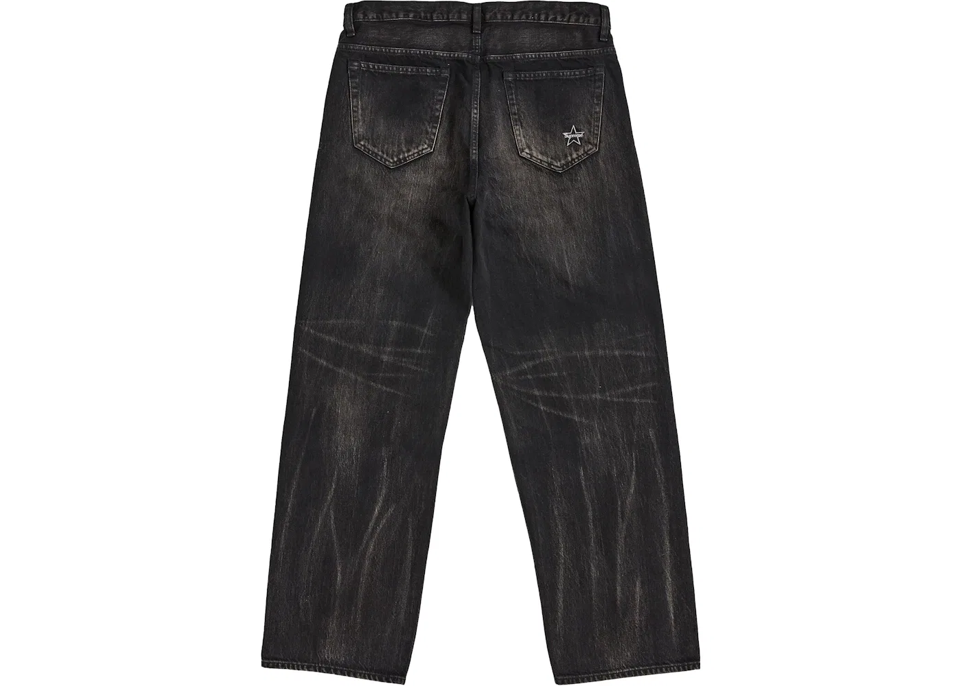 Мужские джинсы свободного кроя с потертостями Supreme Jean (SS26), Washed Black — фото 2