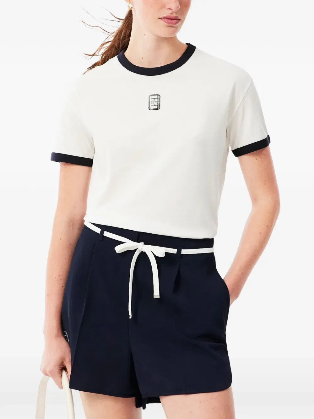 Футболка трикотажная Lacoste, белый — фото 3