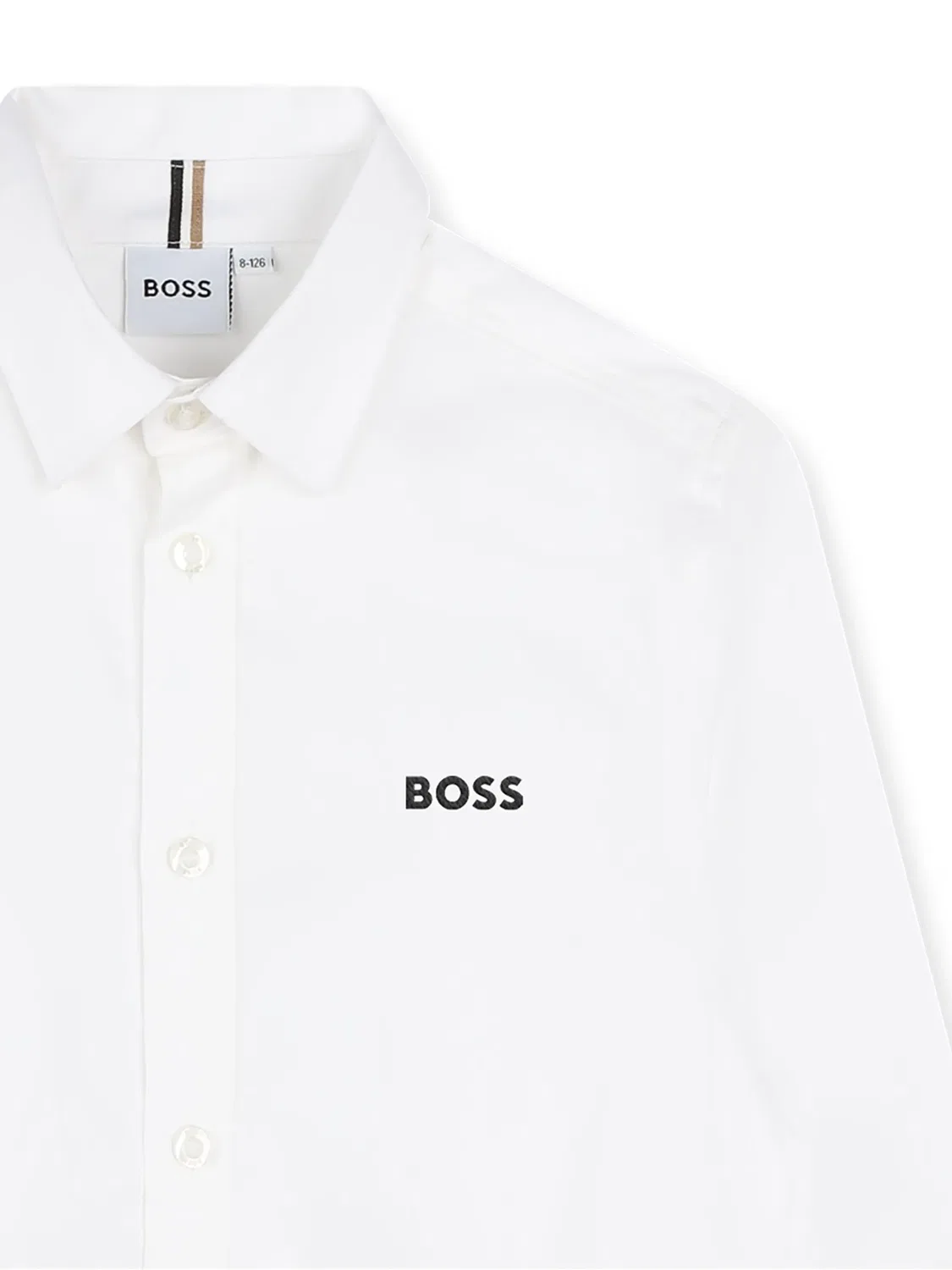 Рубашка с длинными рукавами и логотипом BOSS, белый — фото 2