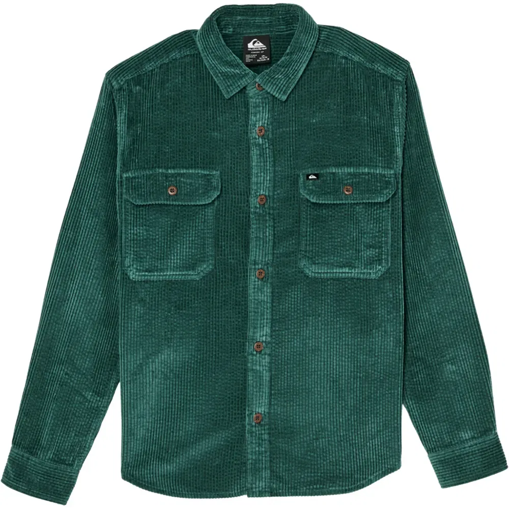 Детская рубашка из вельвета с длинным рукавом Quiksilver Venture Cord, Green